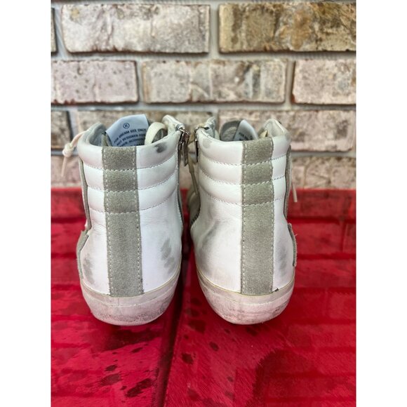 GOLDEN GOOSE SlLIDE off white Mid-Top Sneakers size 38 - Picture 4 of 12